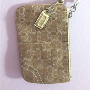 Coach Gold Wristlet