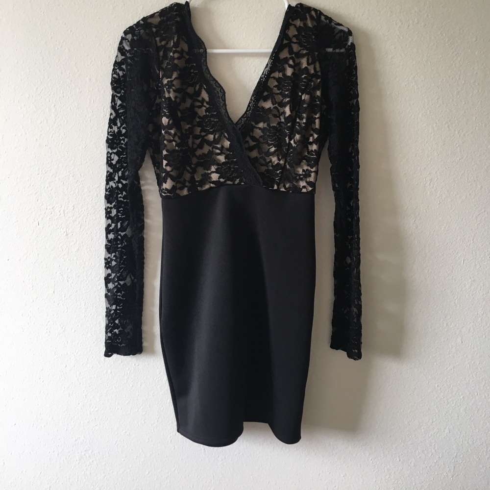 Sexy Black Lace Bodycon Dress