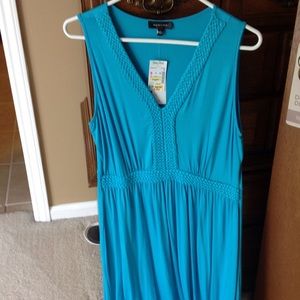 Pretty Aqua Sleeveless Dress L