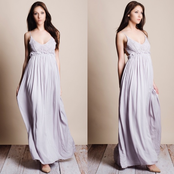 xx Backless Crochet Front Maxi Dress - Picture 2 of 5