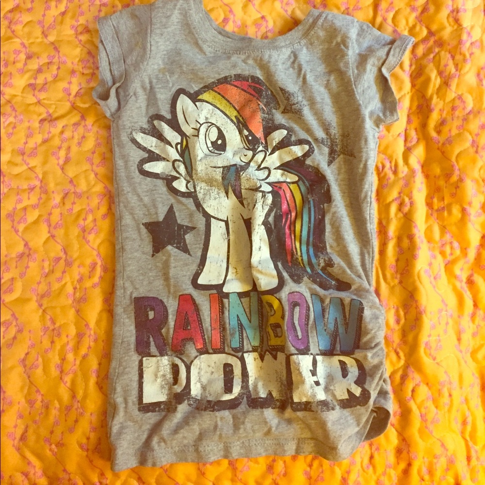 My little pony size XS t shirt side rusch, rainbow