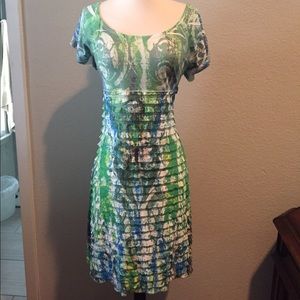 Cubism Tiered Sheath Dress Size Large