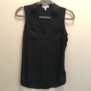 Express Portofino Sleeveless Shirt Black Sz XS