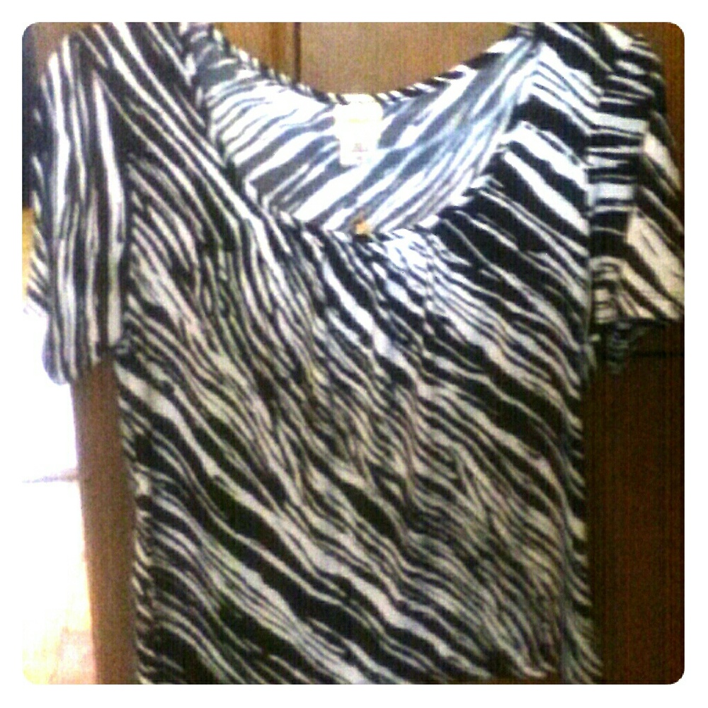 Last Chance Covington Zebra Print Top