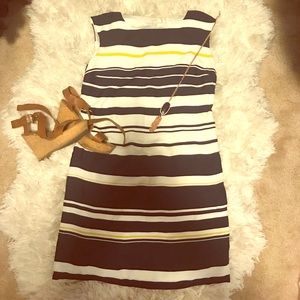 Loft stripped dress size 8