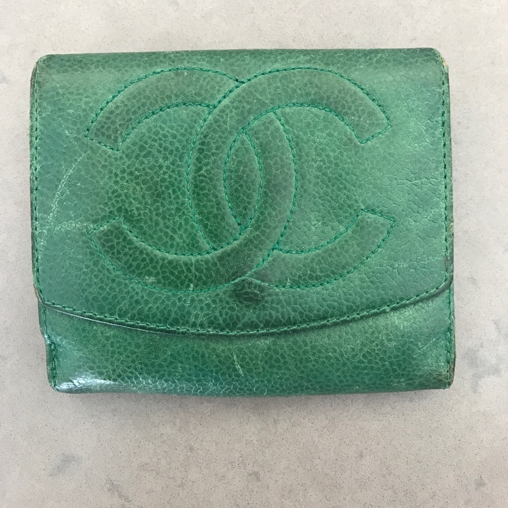 Vintage Green Chanel Wallet