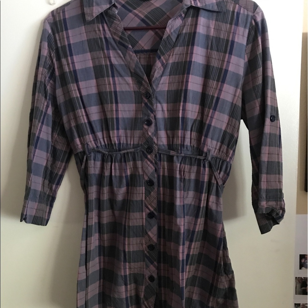 Plaid Forever 21 Empire Waist Tie Button up