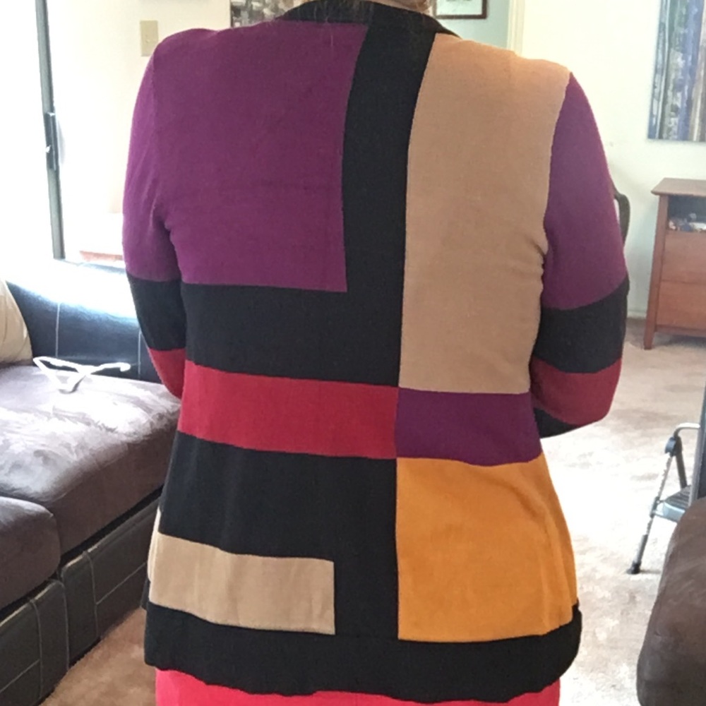 Color Block Flyaway Sweater - Picture 2 of 4