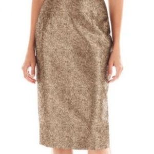 Gold/ black Worthington high waisted pencil skirt