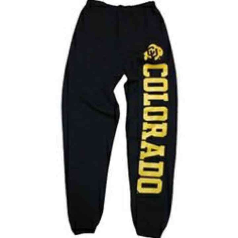 CU Boulder Colorado black sweatpants