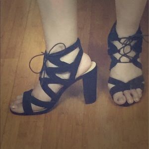 Strappy block heels