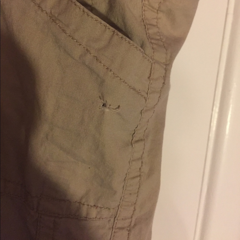Khaki Drawstring Capri - Picture 2 of 2