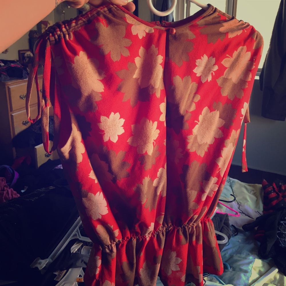 Vintage, orange, fall leaves, possibly homemade