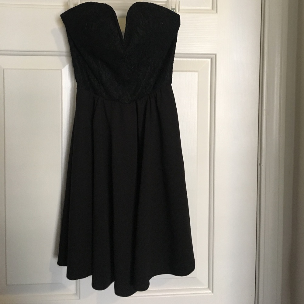 Short black mini dress