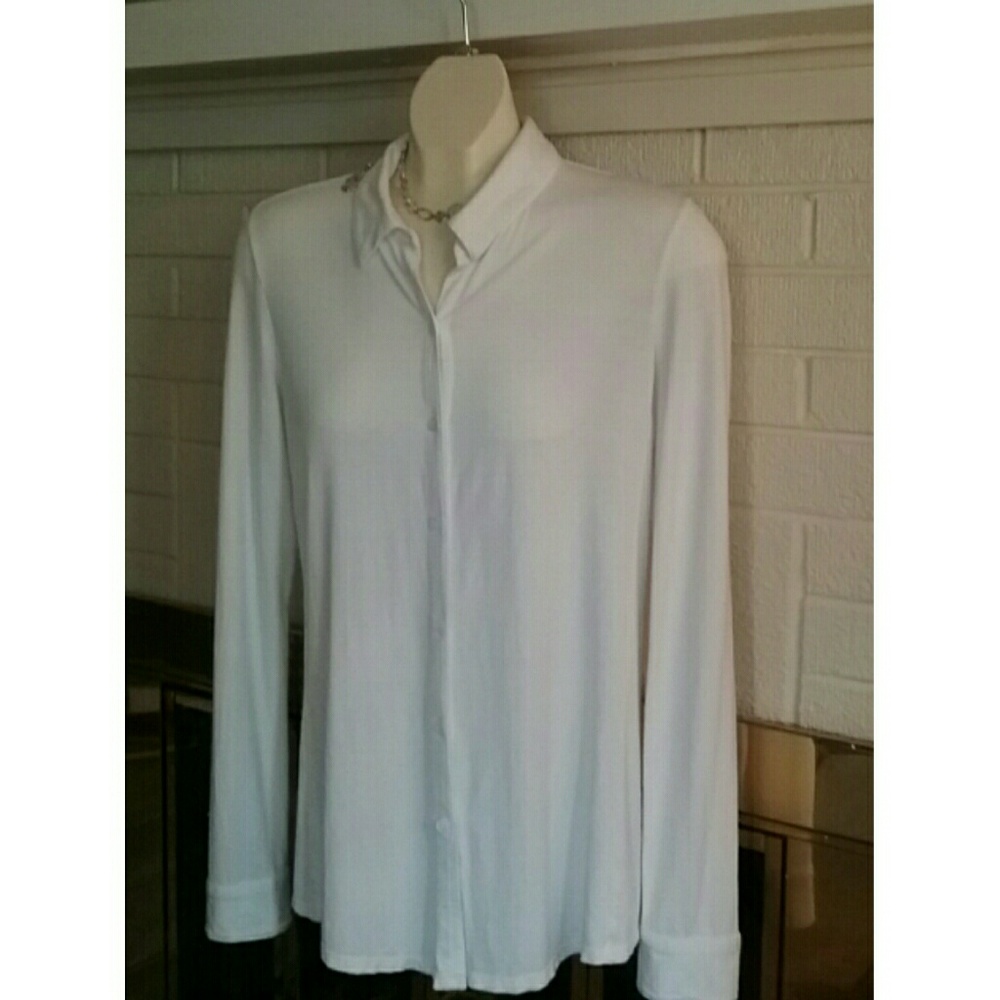 J.Jill cotton knit tailored shirt