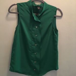 H&M Sleeveless Green Blouse Size US 4