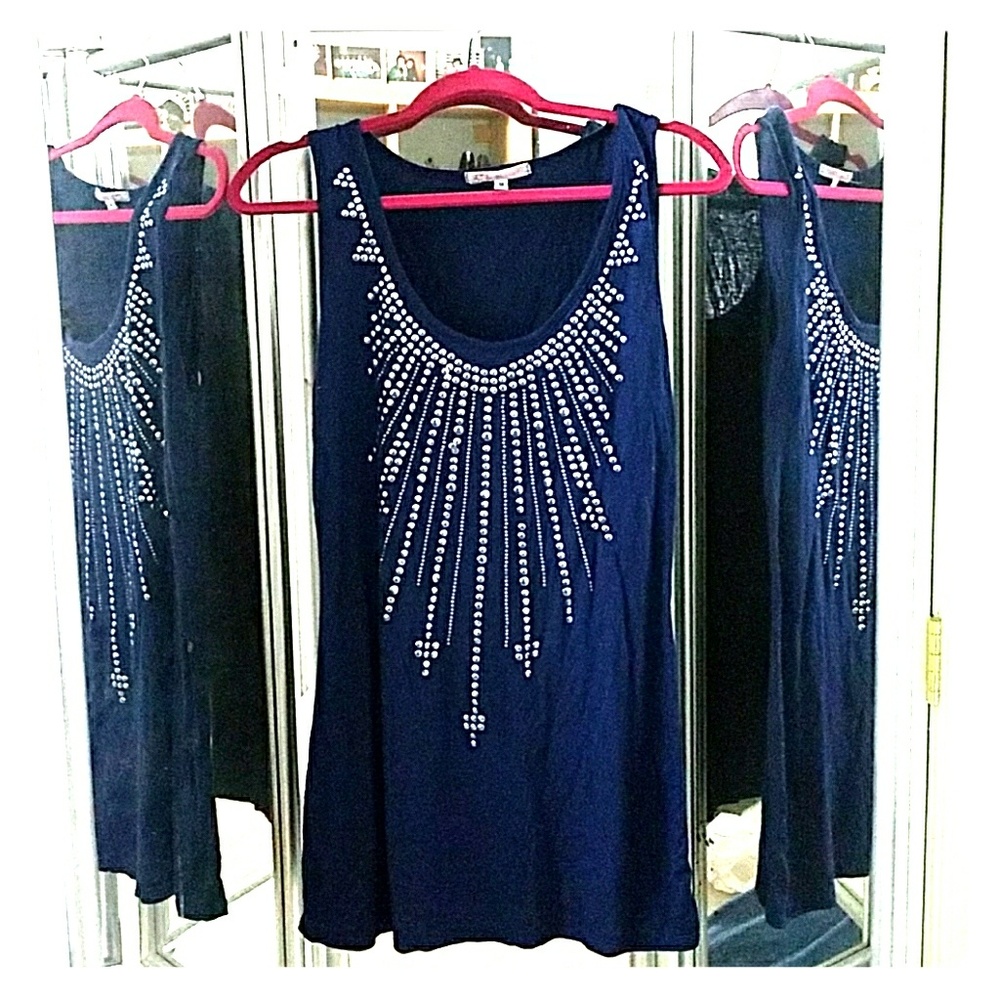 STUDDED SCOOP NECK TANK