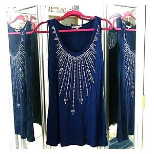 STUDDED SCOOP NECK TANK