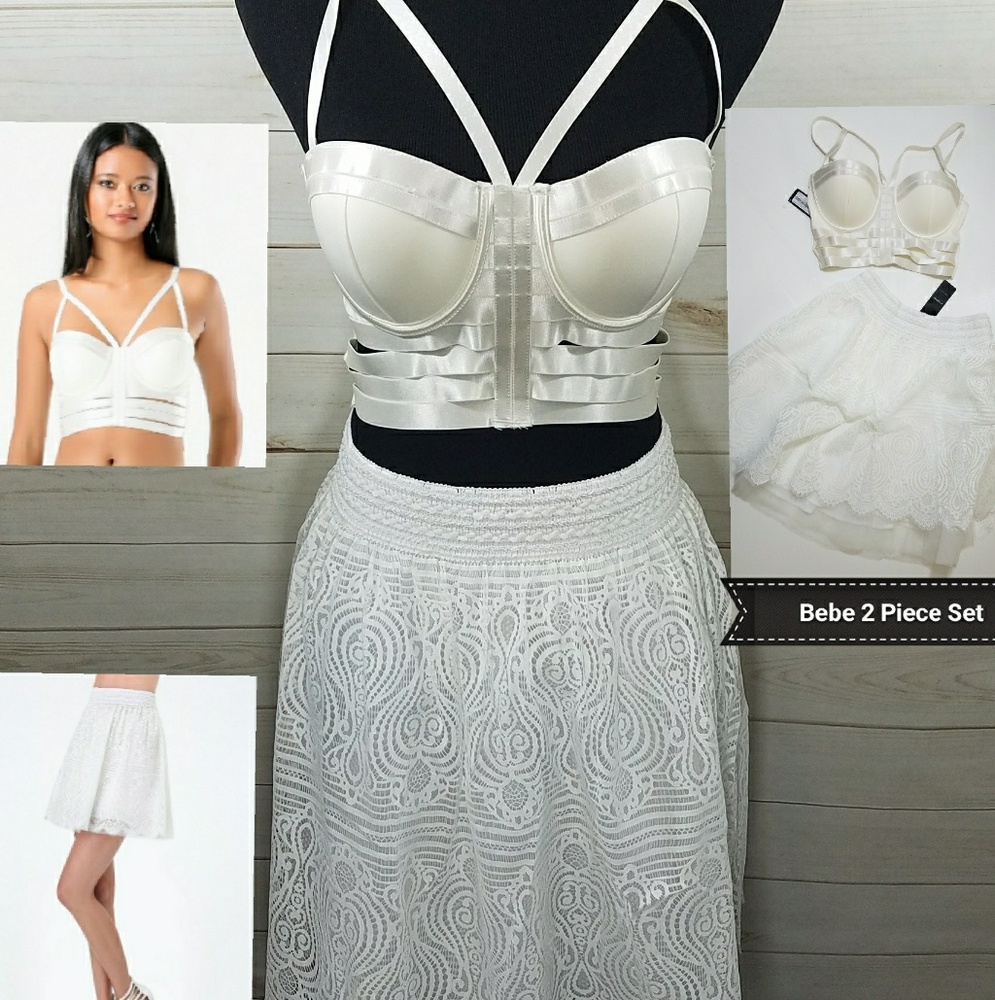Bebe Boho Princess Lace Skirt+ Bustier