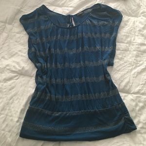 EXPRESS | Dark Teal Striped Top