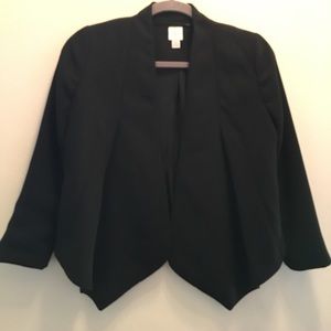 LC Lauren Conrad Black Collarless Blazer Size 0