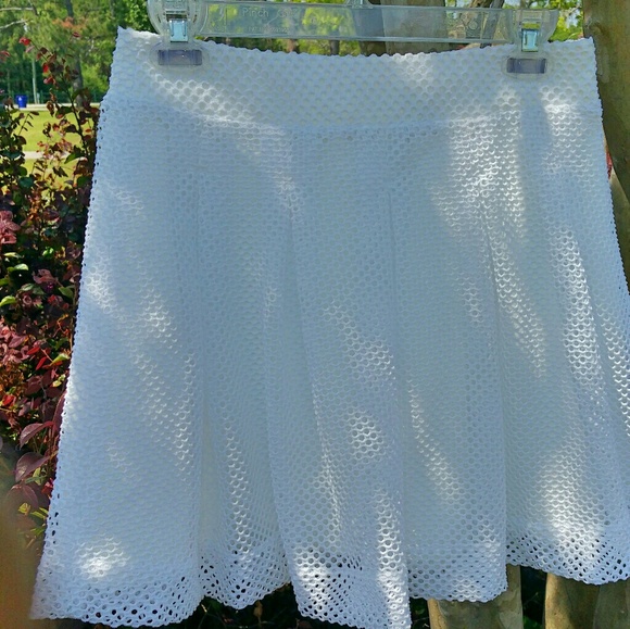 Banana Republic eyelet pleated mini skirt - Picture 3 of 5