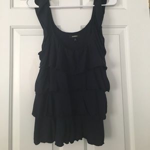 EXPRESS | Navy Ruffle Tank