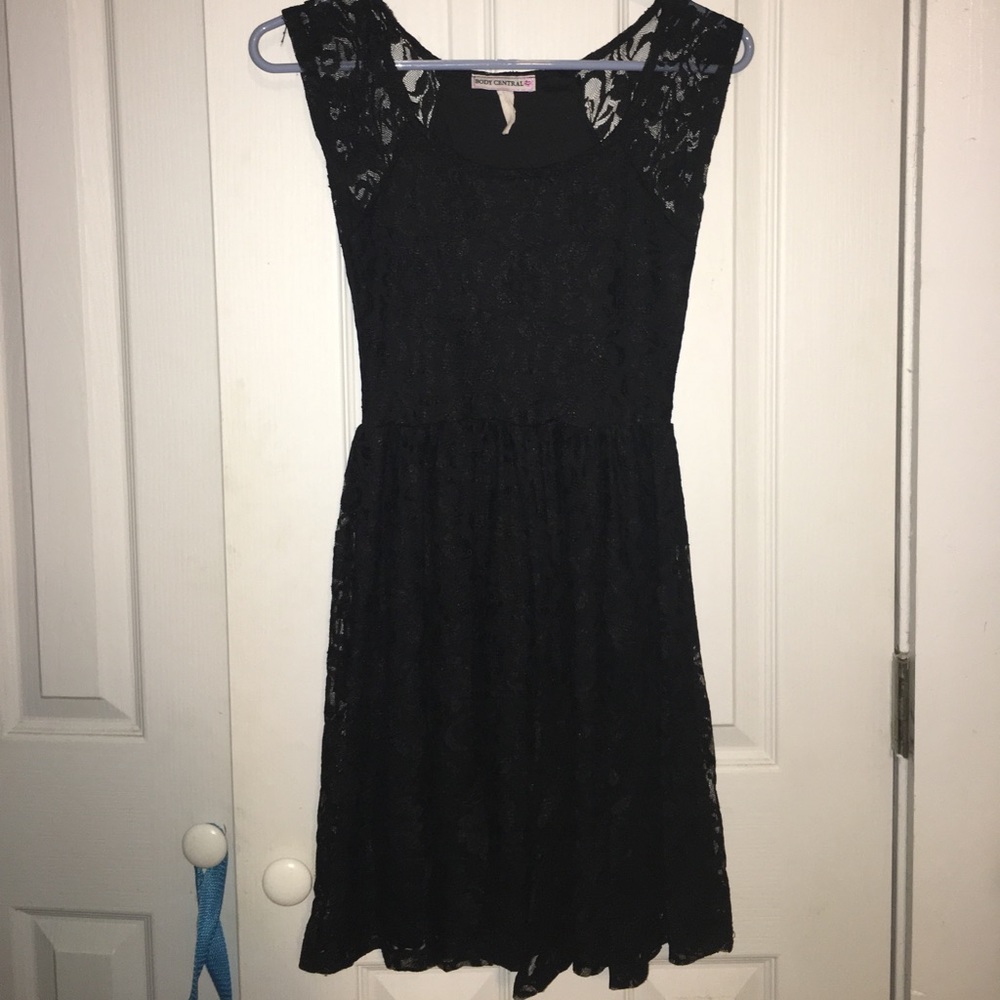 black lace dress