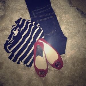 Micheal kors red flats size 8