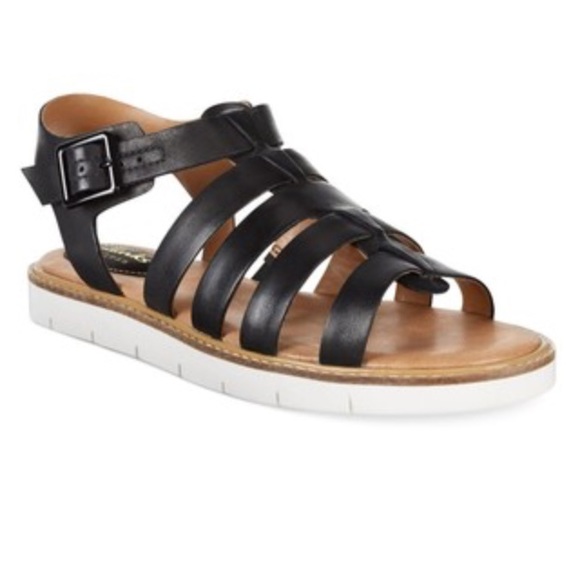 Clarks Shoes - Clarks Black Gladiator Sandal