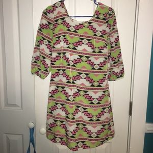 multi color Aztec dress
