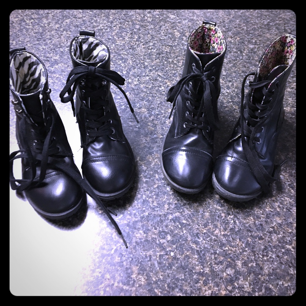 Size 13 Lace up Black Boots
