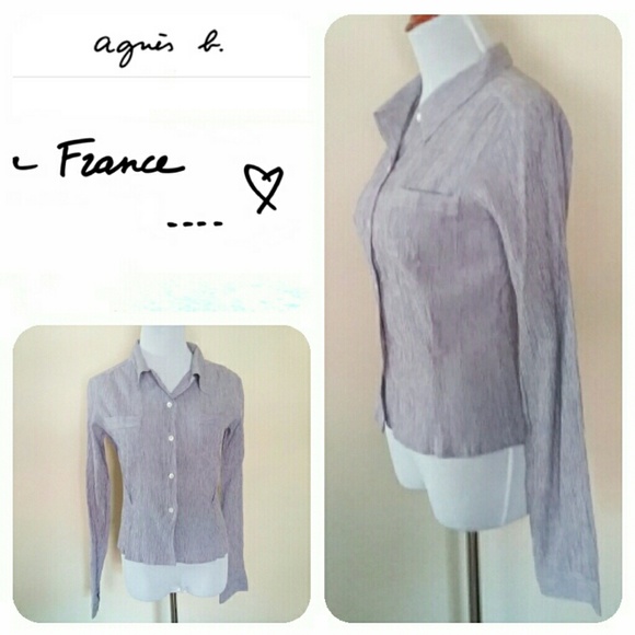 Agnes B. Tops - NWT Agnes B. Paris Lightweight Lilac Cotton Blouse