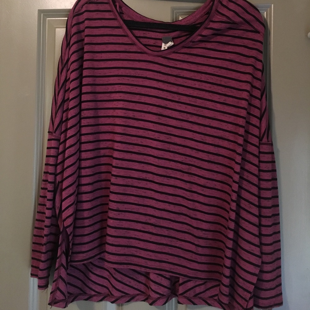 Free people long sleeve striped tee