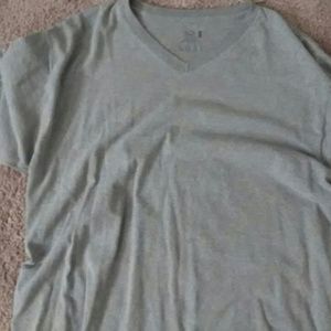 3 sz L grey fruit of loom vneck