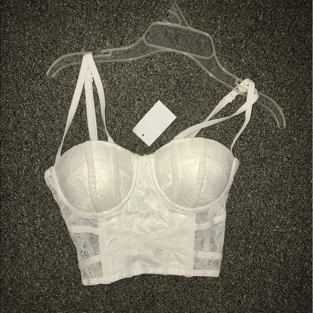 white lace corset from charlotte russe never worn!