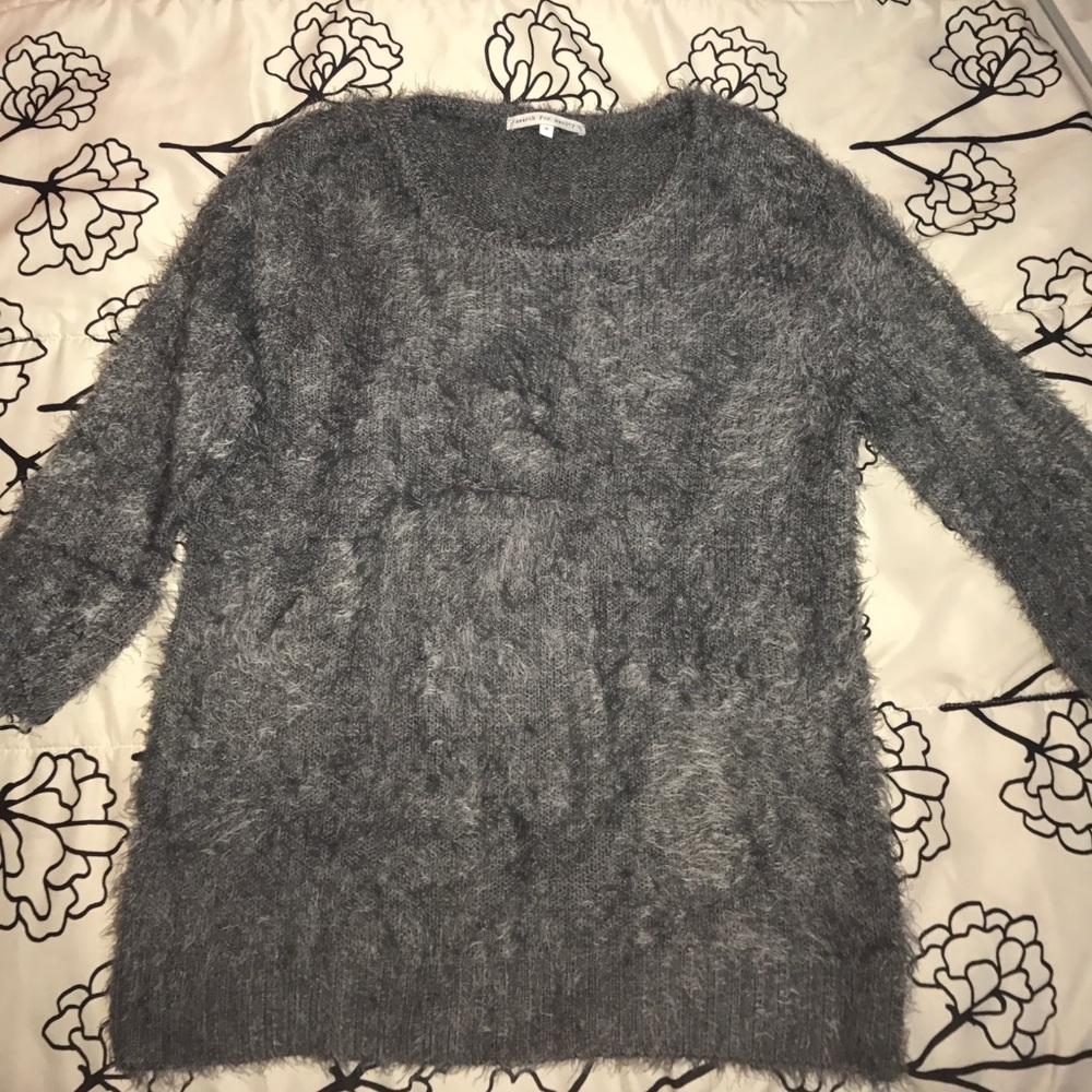 Grey Search For Sanity Sweater