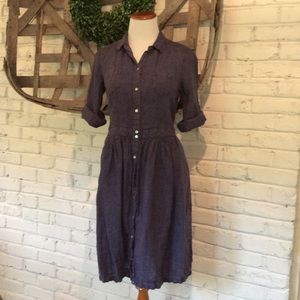 Linen dress with pockets
