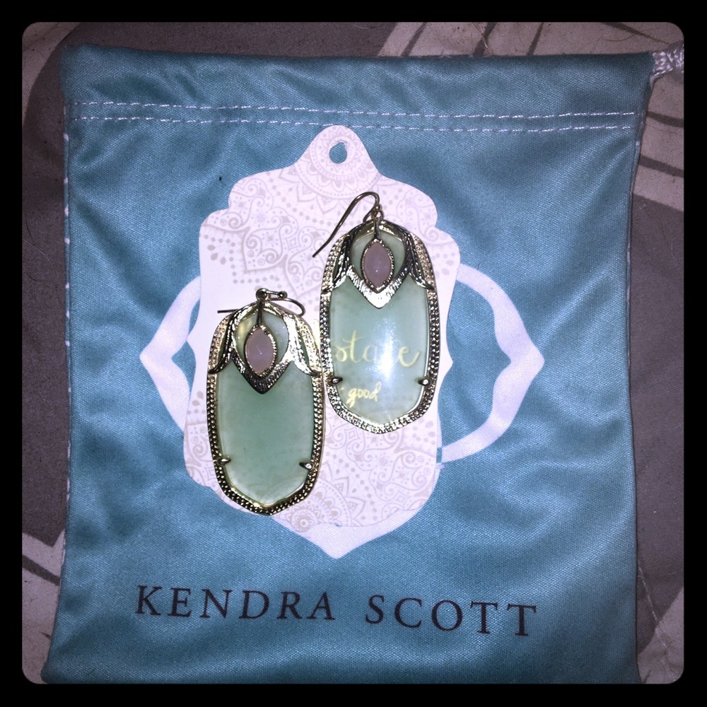 Kendra Scott double stone drop earrings