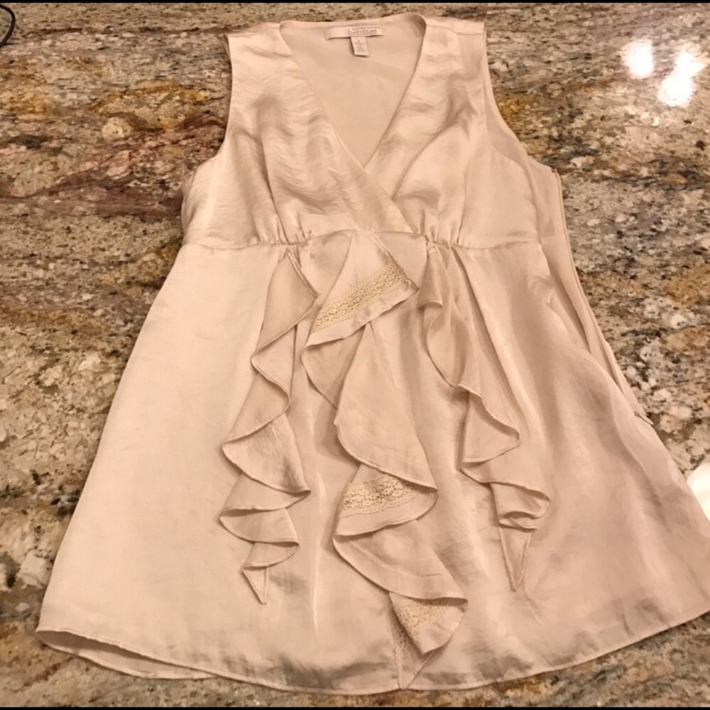 NWOT Sleeveless Tan Banana Republic Blouse