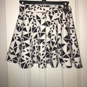 black and white skirt