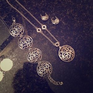 Brighton Jewelry. Bracelet, Necklace, & Earrings