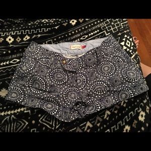 Navy Patterned Shorts