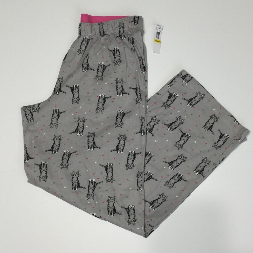 HUE Loungewear Pants Size Medium Cat pants