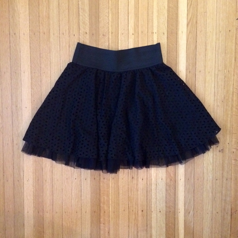 Black Mini Circle Skirt