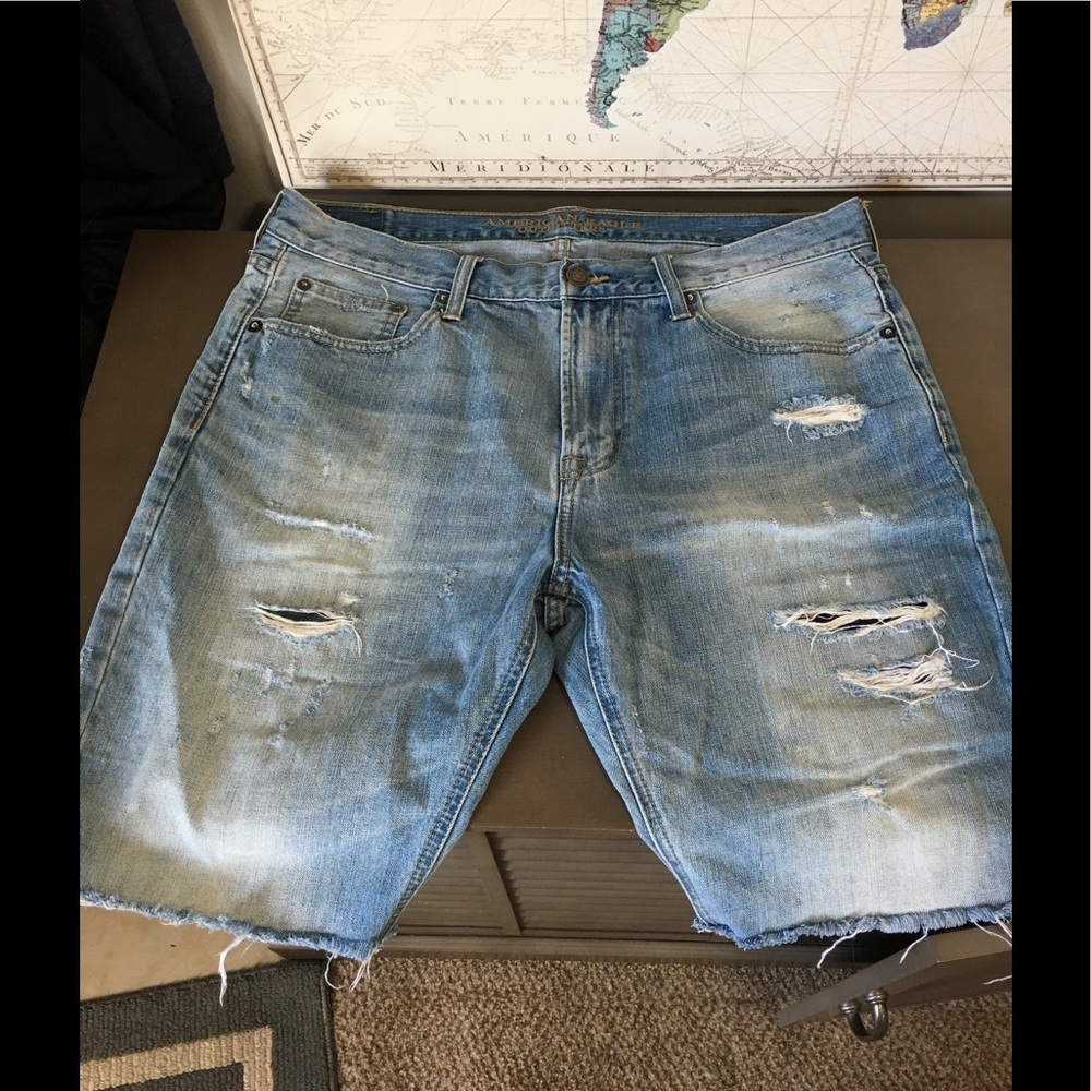 American Eagle ripped jean shorts