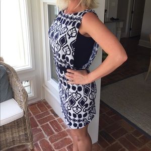 Beautiful navy and white dress