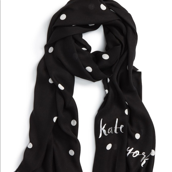 kate spade Accessories - New Kate Spade Deco Polka Dot Scarf