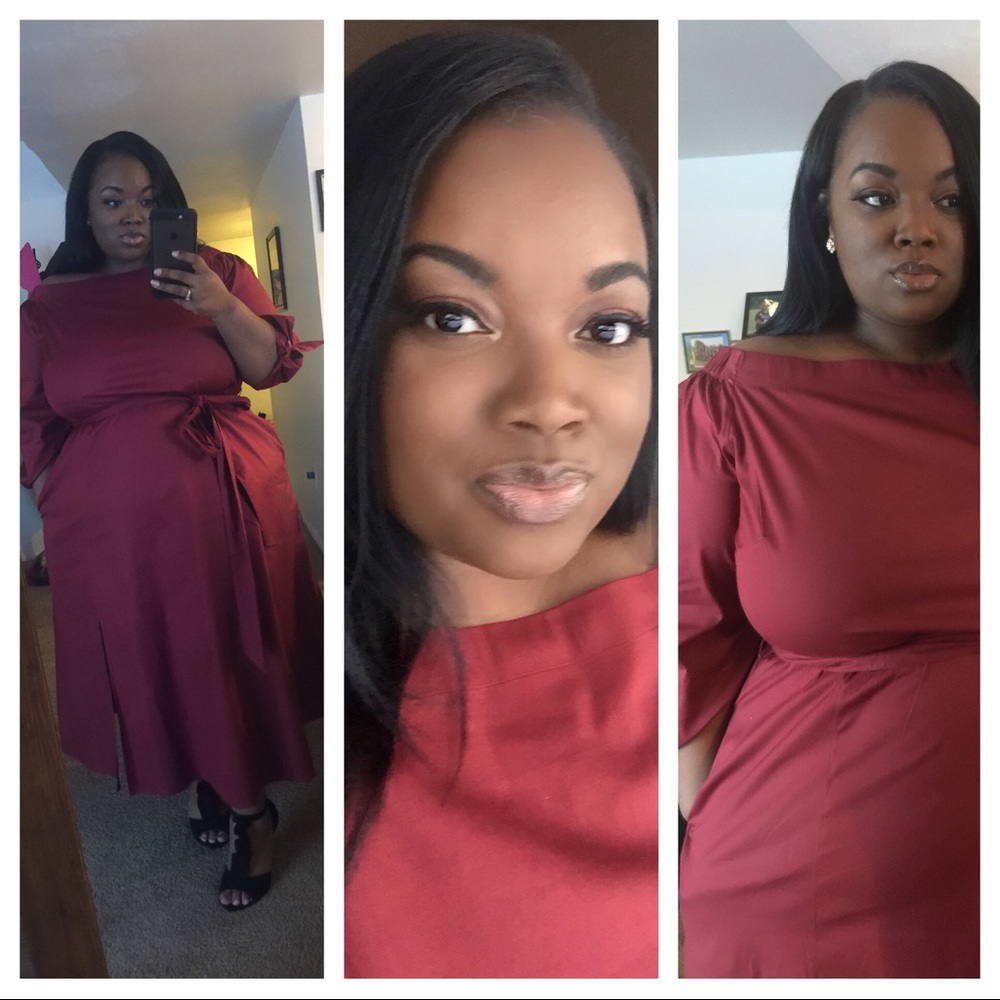 Eloquii Off the shoulder dress