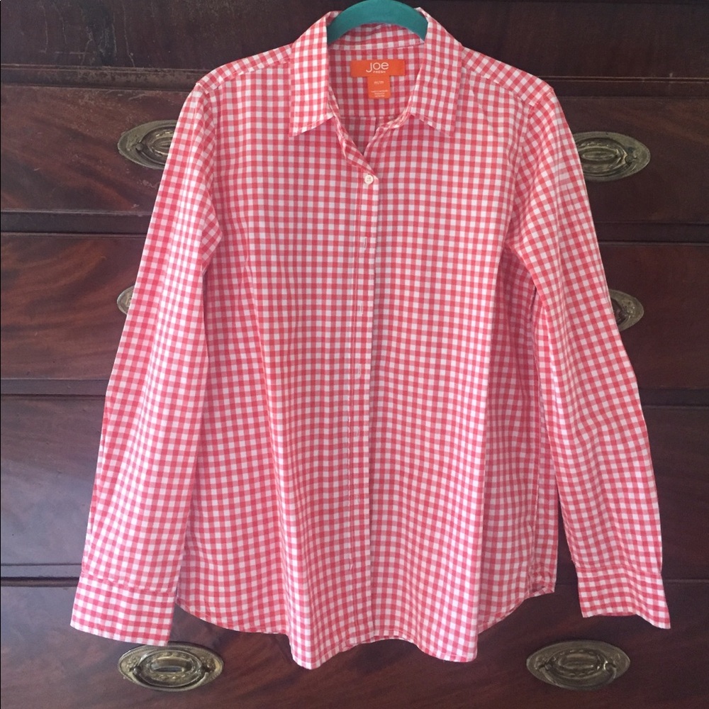 Joe Fresh gingham check blouse
